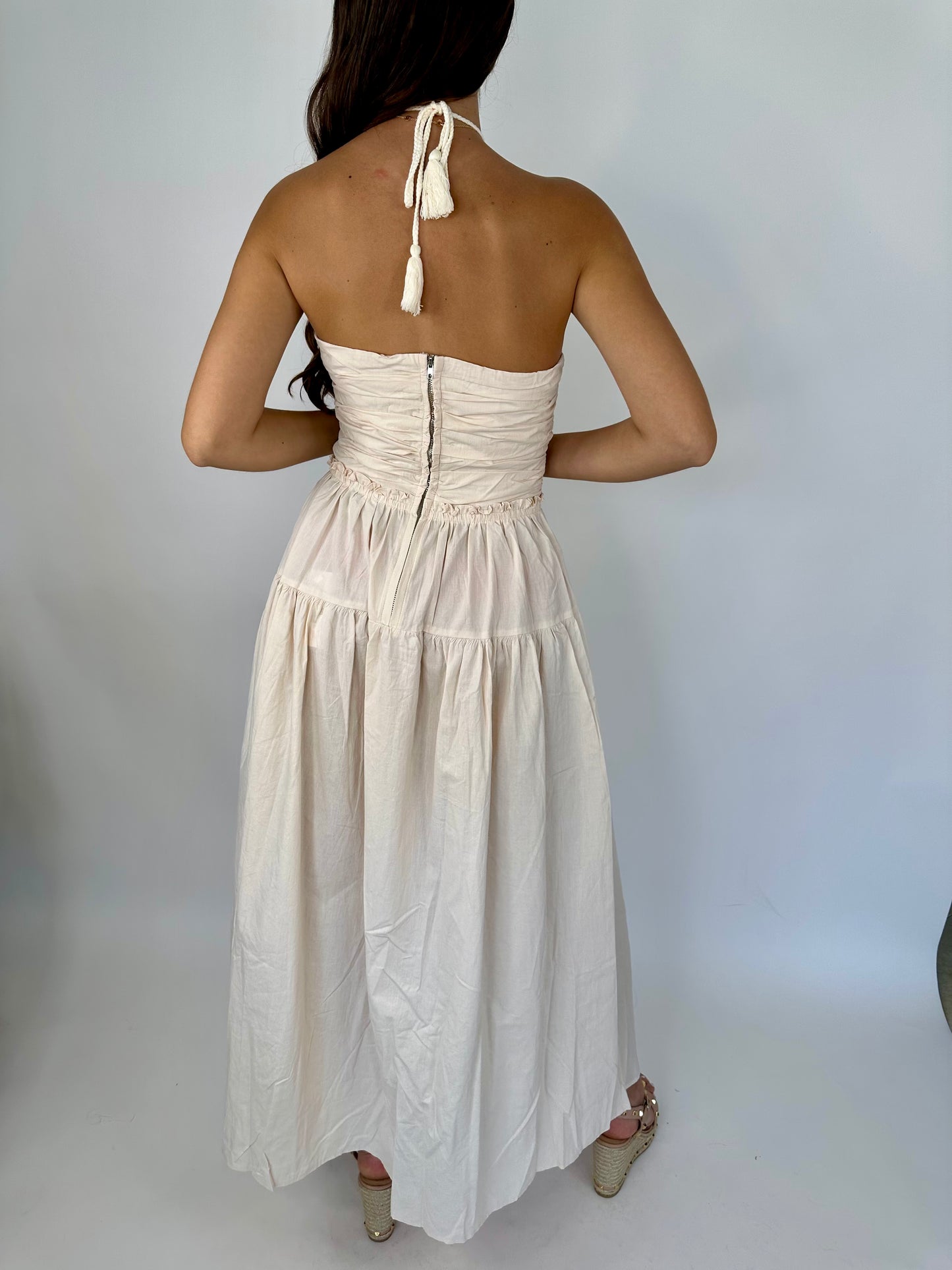 WHITE LOVE DRESS MIDI