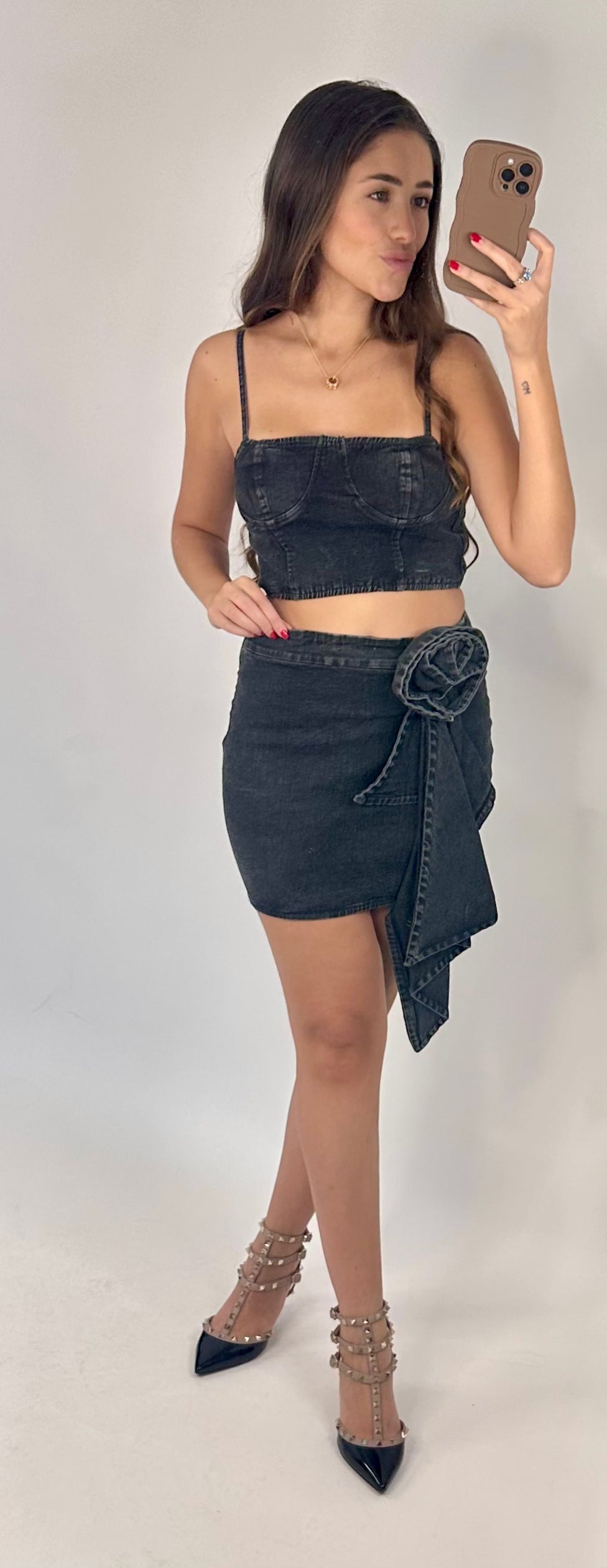 DENIM FLOWER SET