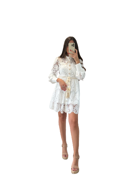 PAISLEY LACED WHITE DRESS